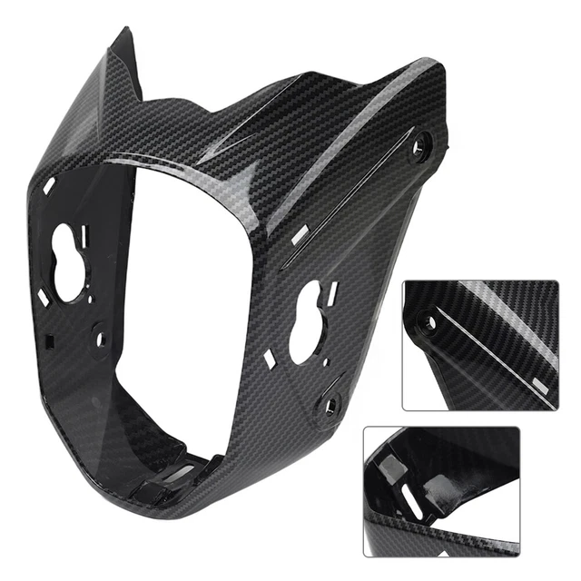 Front Upper Nose Headlight Side Fairing – Carbon Fiber Pattern For Honda CBR500R 2013–2015 (3-Piece Set)