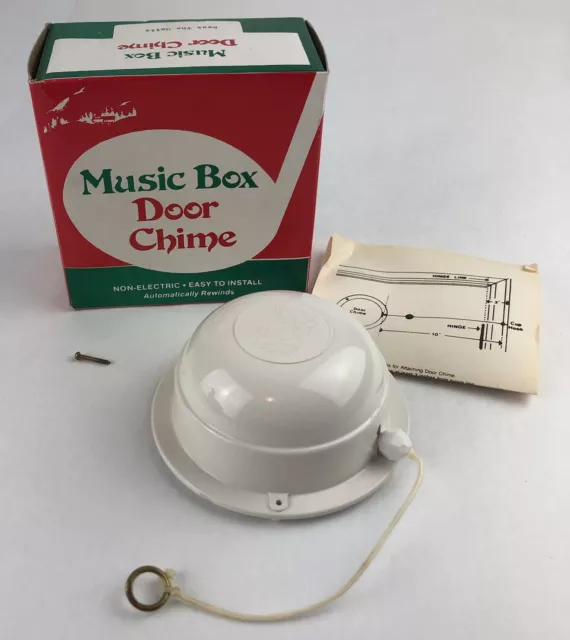 Vintage Coehler Coptex Swiss Musical Box Door Chime DECK THE HALLS Tested Works
