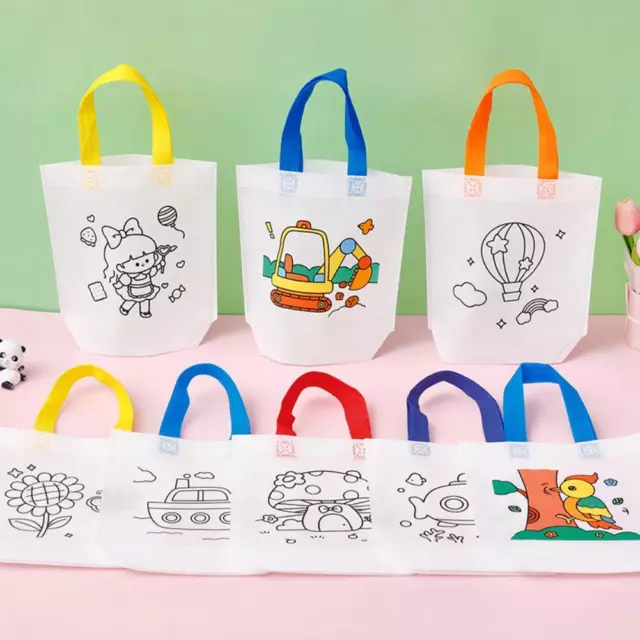 Zum Selbermachen Kinder Graffiti Tragetasche Zum Selbermachen Doodle Öko Taschen Zum Selbermachen Tuch Taschen Malen Geschenk I4 2