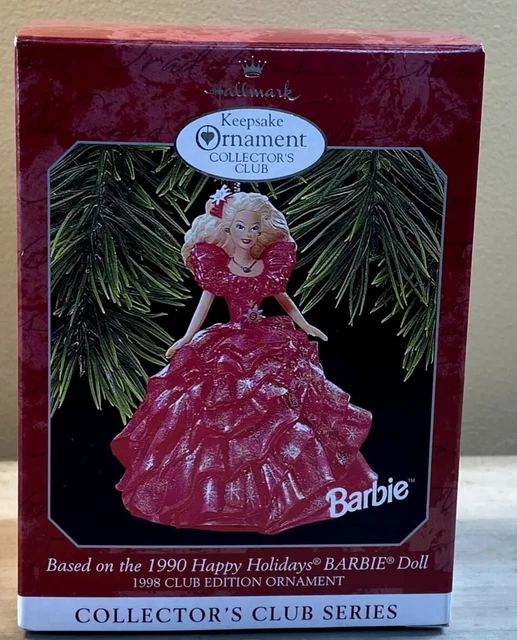 Vintage Hallmark Keepsake Ornament 1990 1998 Club Edition HAPPY HOLIDAYS B28