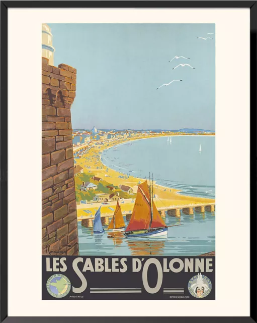 Poster City Les Sables D'olonne Reissue Poster Art Deco Poster 2 Formats