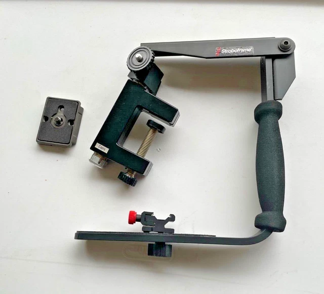 Nice Lot: Capro Germany Head Clamp + Stroboframe Quick Flip 350 Flash Bracket +