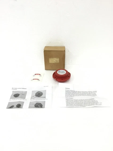 NEW BRADY 51442 Retractble Mini Cable Lockout w/User Manual/ W-Nylon Cable