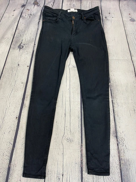 H&M jeans skinny neri in denim taglia eu 38 (HF20)
