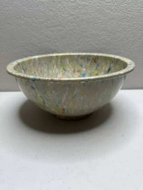 TEXAS WARE Bowl 118 Confetti Splatter Melamine Melmac Mixing Bowl USA 10 Inch