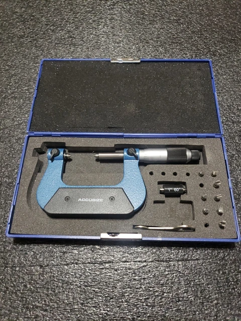 Accusize 1-2" Thread Micrometer S916-C751 .001"