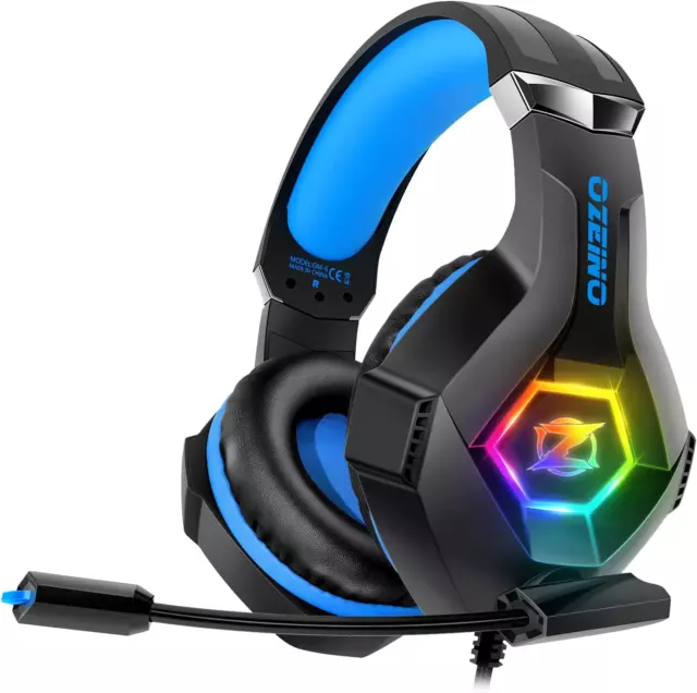 Ozeino Gaming Headset for PS4 PS5 PC,PS4 Headset with Microphone 3D Surround Sou