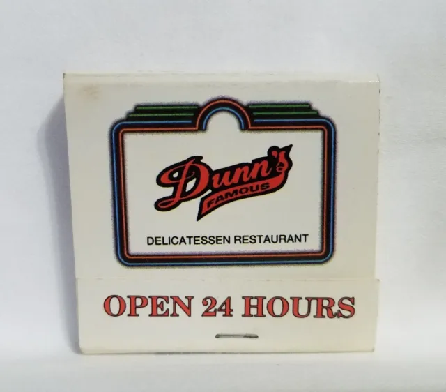 Vintage Dunn's Restaurant Deli Matchbook Ottawa Toronto Montreal Advertising