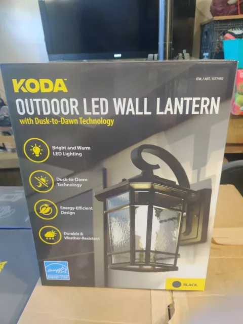 Koda Outdoor LED Wall Lantern, Bronze