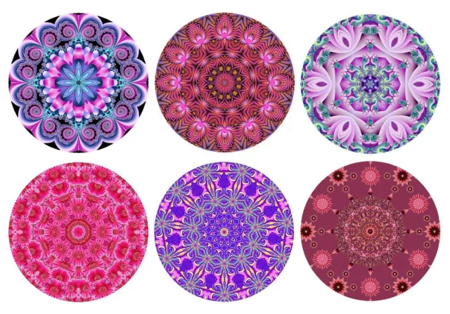 Mandala Drink Coasters Set Of Six Neoprene