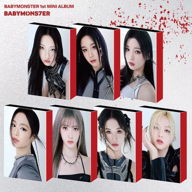 BABYMONSTER [BABYMONS7ER] 1st Mini Album YG TAG RANDOM Ver/QR Card+2Buch+3Karte