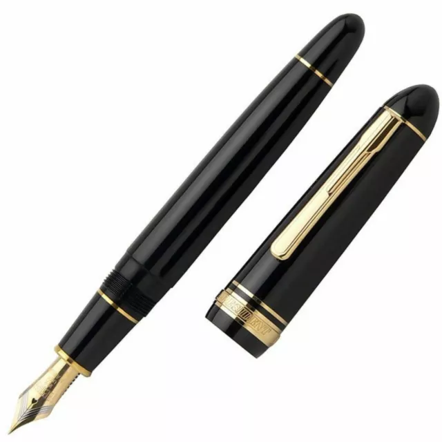 Platinum PRESIDENT Fountain Pen Black Medium Nib PTB-20000P#1-3