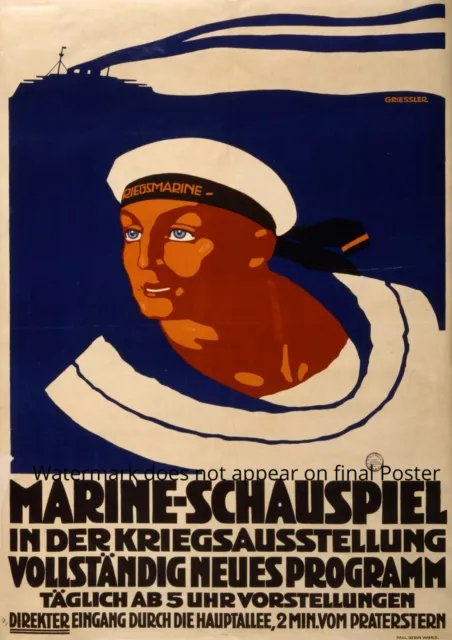 Poster Kriegsmarine Sailor Ship Uniform German NAVY WW2 WWII Print Art World War