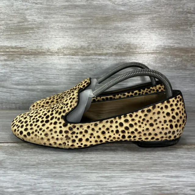 Ecco Womens Perth Cheetah Hair Print Slip-On Ballet Flats Size EU 41 US 10