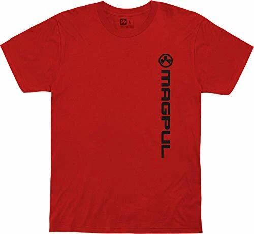 Mapgul Cotton Crew Neck T-Shirt for Men, Vert Logo Red, Small