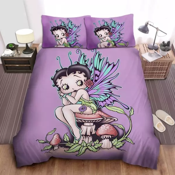 Cartoon Gift Idea Fairy Betty Boop Full Bedding Duvet Covers Set (4pcs)