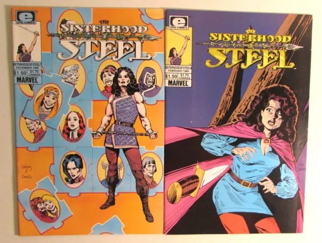 The Sisterhood of Steel Lot of 2 #7,8 Epic Comics (1985) 1st Print Comic Books
