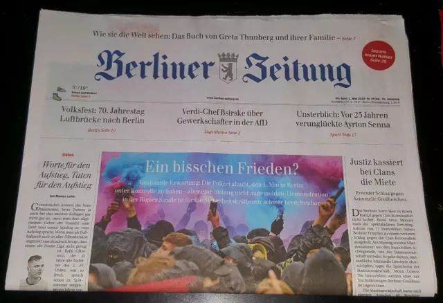 Berliner Zeitung, Geburtstagszeitung vom  1. - 10. Mai 2019