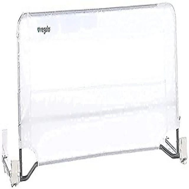Regalo Swing Down Bed Rail Guard, with Reinforced Anchor 43 Inch, White