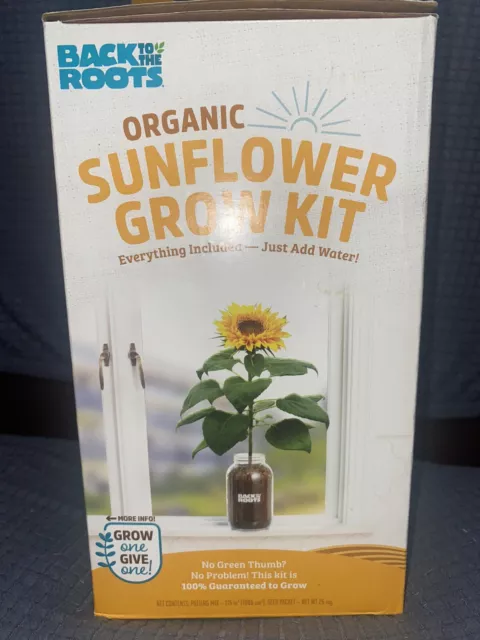 Back to the Roots Sunflower Organic Grow Kit Planter Kit - Grows Year Round...