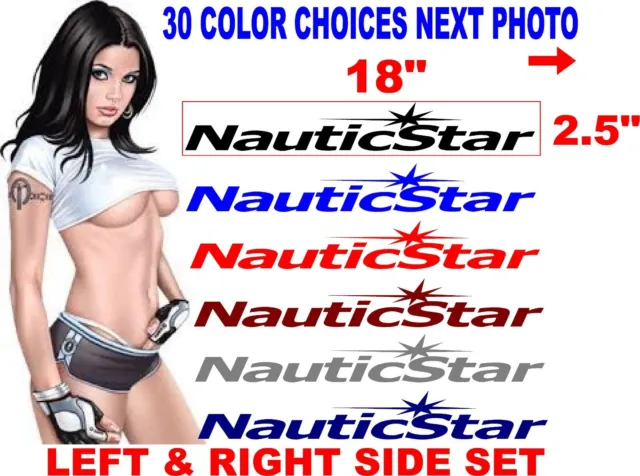 NAUTIC STAR  TRAILER Boat NAUTICSTAR decal boats decals WINDOW 30 color choices