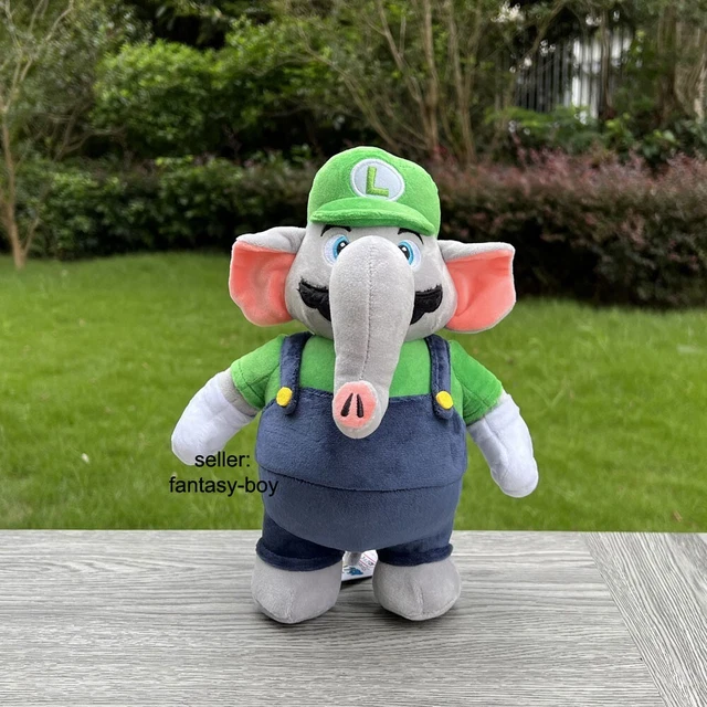 SUPER MARIO BROS Wonder Plush Luigi Elephant 10.5" Cuddly Stuffed Toy ...