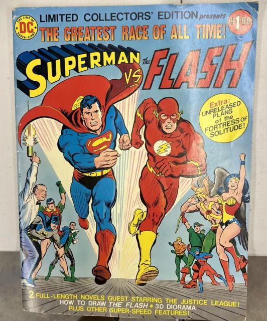 DC Comics Limited Collectors Edition Superman Vs The Flash Magazine Sized Comic