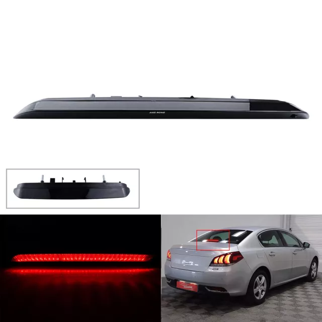 Noir LED Feu Stop Additionnel arrière Pour Peugeot 2008 Citroen C4 Picasso II 2