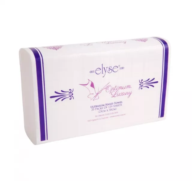 New Elyse Luxury 4456 Hand Towel Optimum - 23.5Cm X 30Cm, White Carton (20