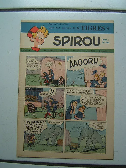 Hebdo SPIROU n° 749  / AOUT   1952