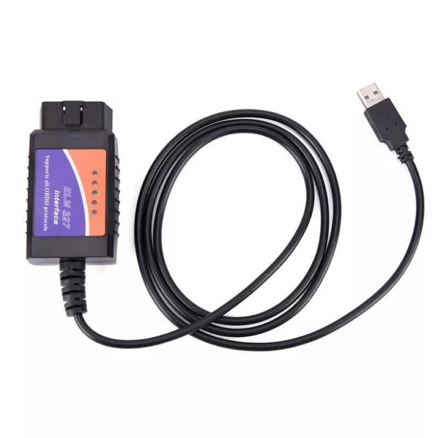 ELM327 USB V1.5 Cable OBD2 Car Auto Diagnostic Scanner Tool OBDII MS/HS CAN 2