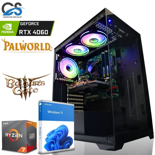 AMD RYZEN 7 7700X Gaming PC Nvidia RTX 4060 32GB DDR5 1TB SSD - Windows ...
