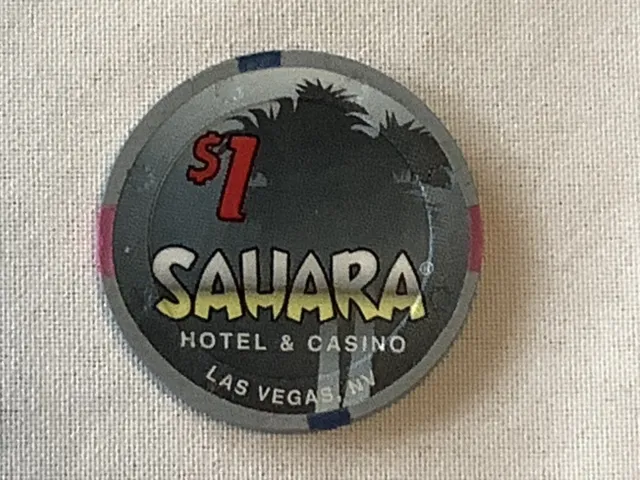 SAHARA HOTEL & CASINO $1 hotel casino gaming poker chip - Las Vegas, NV