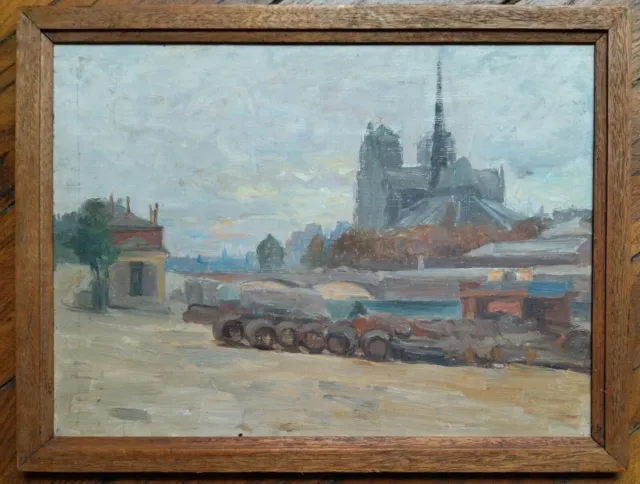 Att. à Albert LEBOURG - Chevet de Notre Dame de Paris vu du quai de la Tournelle