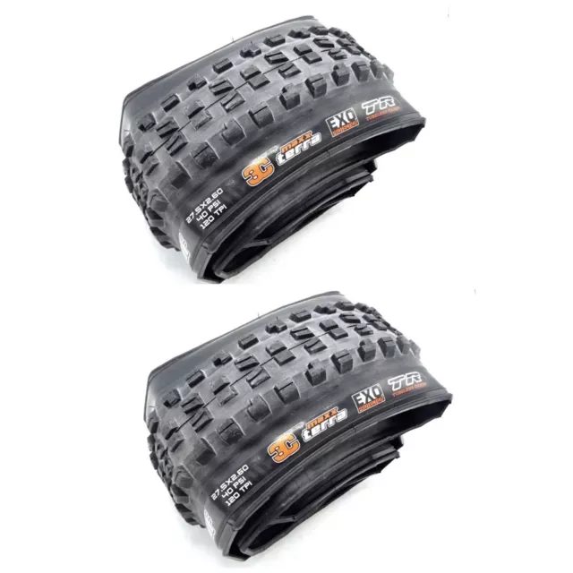 2 X Maxxis Minion DHF 27.5x2.6 3C 120 TPI Maxx Terra EXO TR MTB Bike Tyre 211215