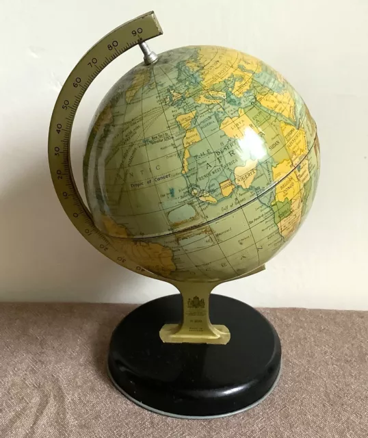 Vintage small Chad Valley tin globe