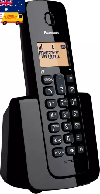 Panasonic Digital Cordless Phone with Single Handset, Black (KX-TGB110ALB) AU 3