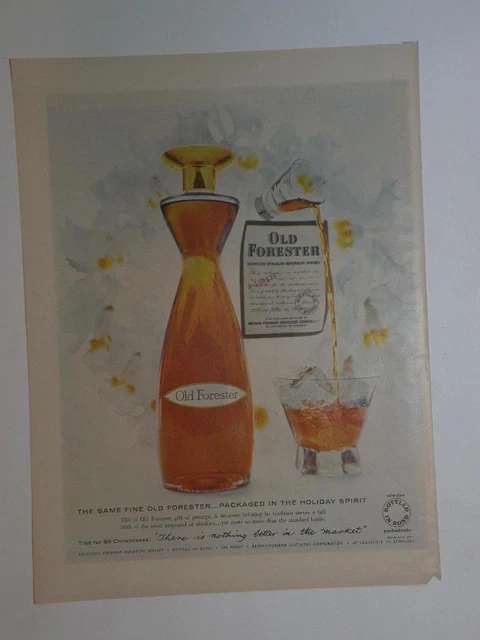 Magazine Ad* - 1958 - Old Forester Whiskey - Christmas
