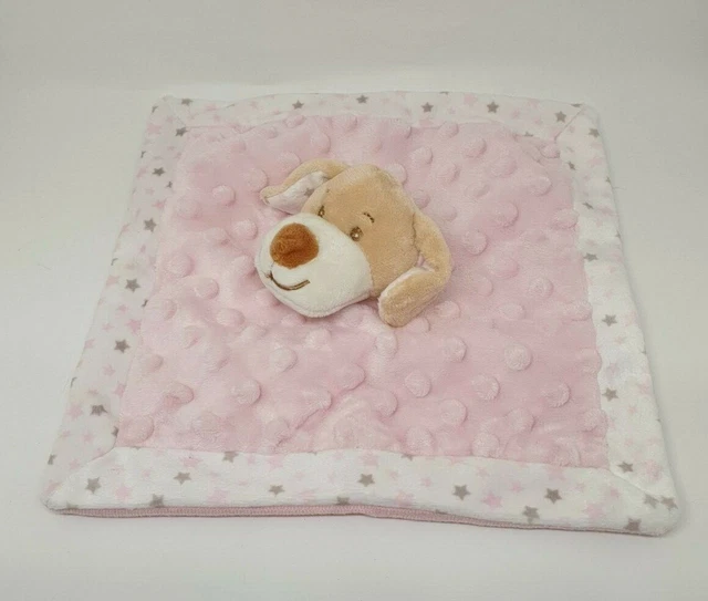 17 - Doudou Chien Plat Rose Marron Gris Etoile Tom & Et Kiddy Bisous D'ange Neuf
