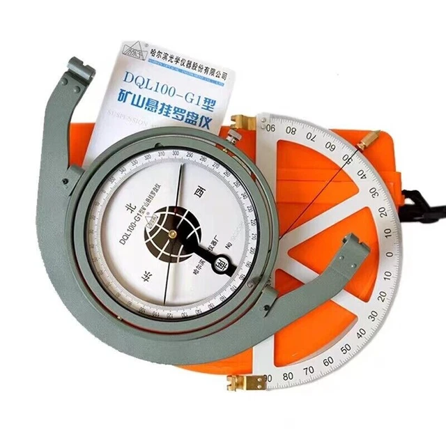 Suspended Mining Compass Precision Plastic Gradiometer With Tilt Gauge DQL100-G1