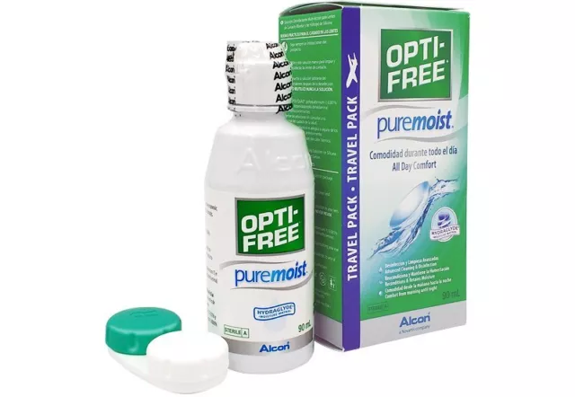 Opti-Free PureMoist -  Reisepackung / Reiseset Fläschen und Behälter - 90 ml