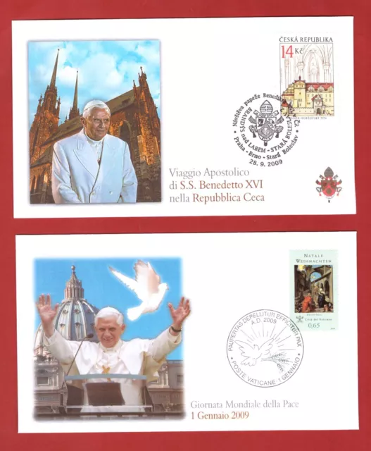 11 x PAPST BENEDIKT ** VATIKAN ** FDC KLEINE SAMMLUNG ** 11 FDC ( 3 )