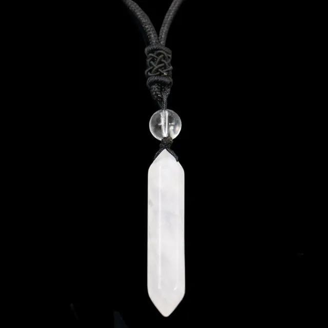 Gemstone Pendant Necklace Natural Quartz Crystal Point Chakra Healing Stone New