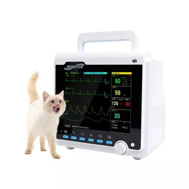 Veterinary Patient Monitor ICU Animal Vital Signs Monitor 6 Parameters VET