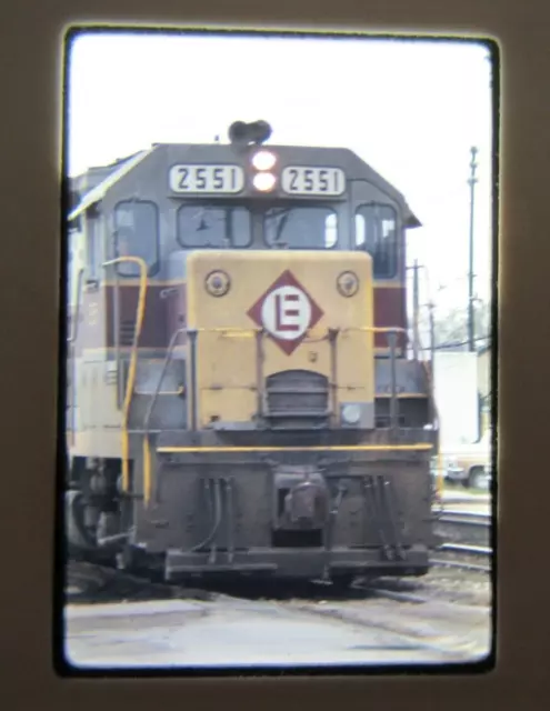 Original '70 Ektachrome Slide EL Erie Lackawanna 2551 GP35 Nose       40Y53