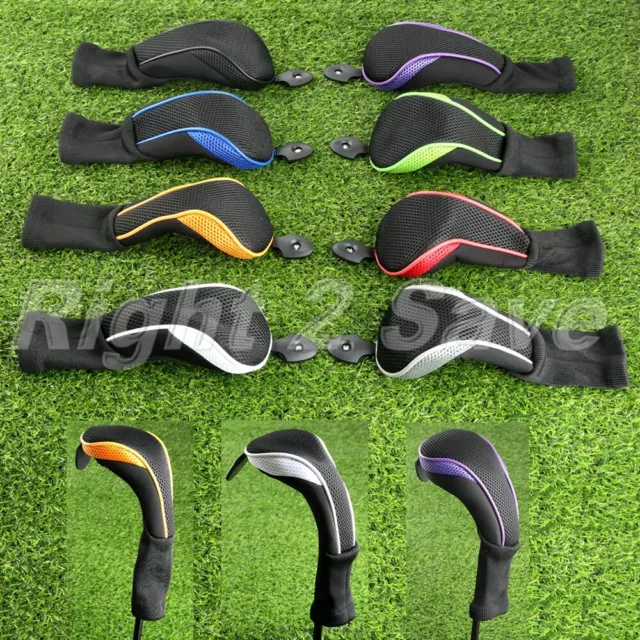 4Pcs Golf Hybrid Club Rescue Cover Headcovers Protector with NO. Tag (3,4,5,7,X)