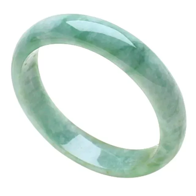 Antique JADE Bangle Myanmar JADE Hand Curved Natural Light Green Gemstone UK 3