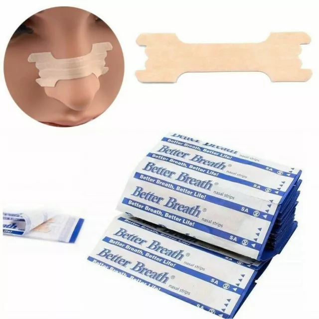 100x Anti Snore Breathe Nasal Strips Stop Snoring Right Better Nose Sleeping