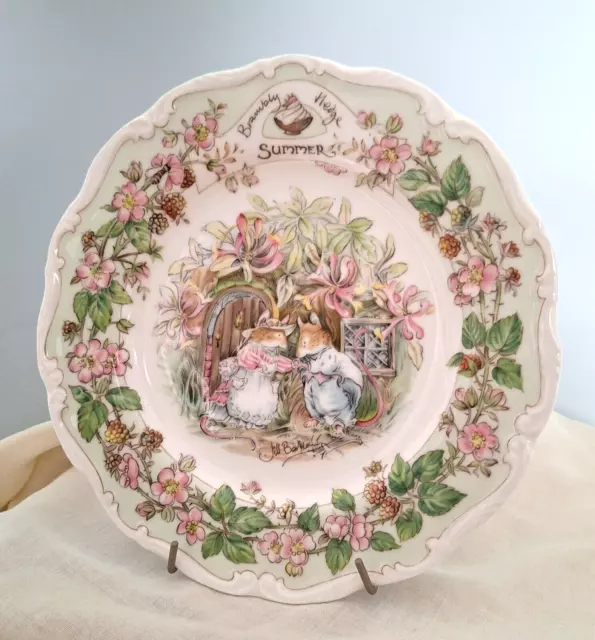 Royal Doulton Brambly Hedge The Summer Plate from The Seasons Series