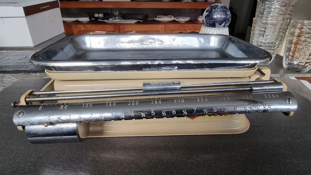 alte Krups Gold Küchenwaage ‼️ Tariergewicht 10 KG aus Metall - schönes Deko